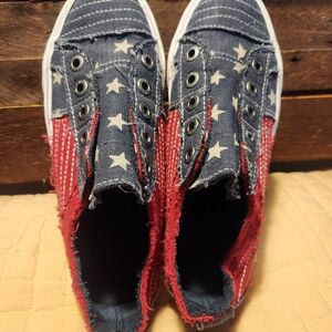 Blowfish Red and Blue Star Slip-Ons